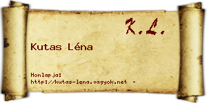 Kutas Léna névjegykártya